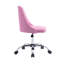 Chaise de bureau rembourrée en tissu avec base en chrome Natalia-73708257