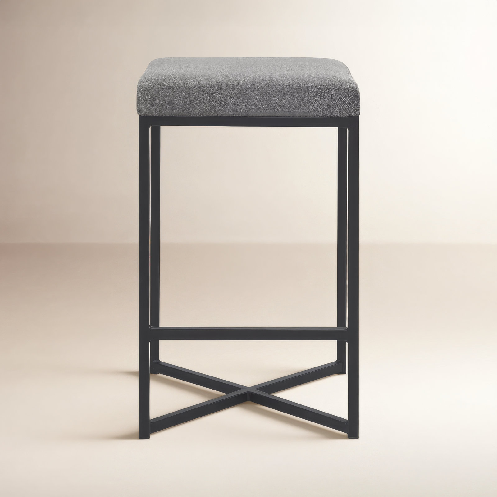 Rosetta Stool, Counter Stool (26.4" Seat Height), Gray