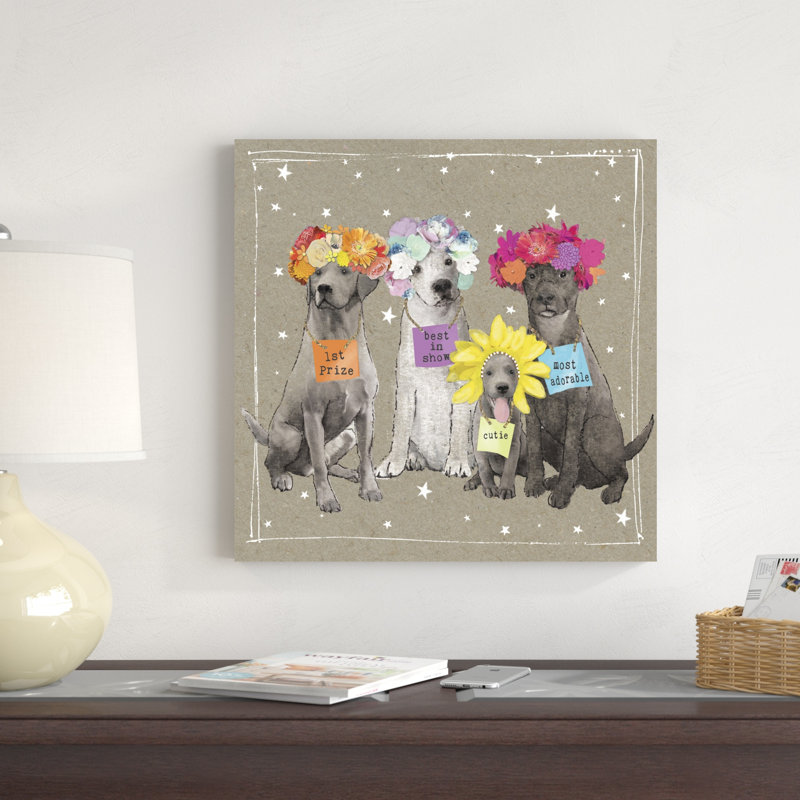 Fancypants Wacky Dogs V, H 20 po x l 20 po x P 1,25 po