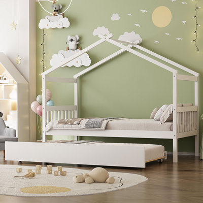 Lit Enchanted Retreat House avec lit gigogne en bois de pin