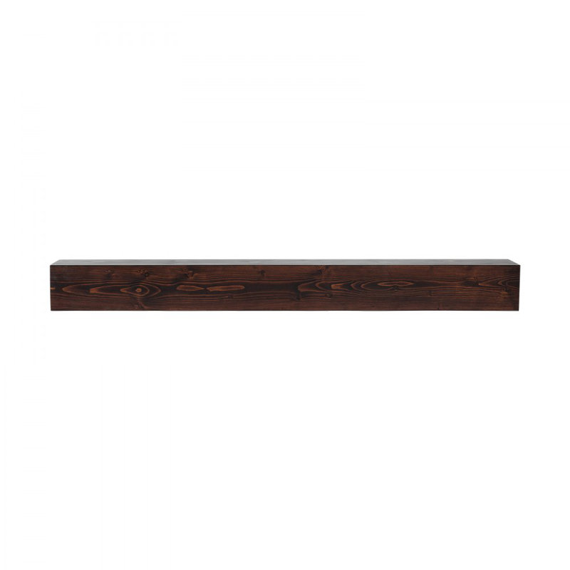 Fireplace Mantel Wood Shelf Floating Rustic Fireplace Mantel, 60", Brown