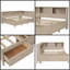 Storage Daybed Farmhouse Style - Full Size Bed Frame with Shelves & Drawers, Antique White-1789169055