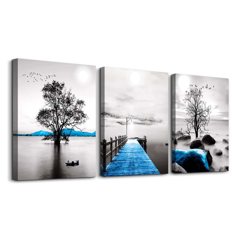 3 Piece Wrapped Canvas Print, 60 cm H x 40 cm W