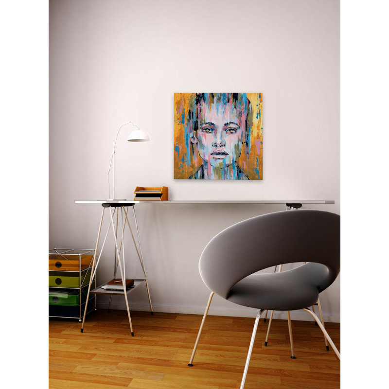 « through the rain », reproduction de peinture à l’huile sur toile tendue, H 18 po x l 18 po