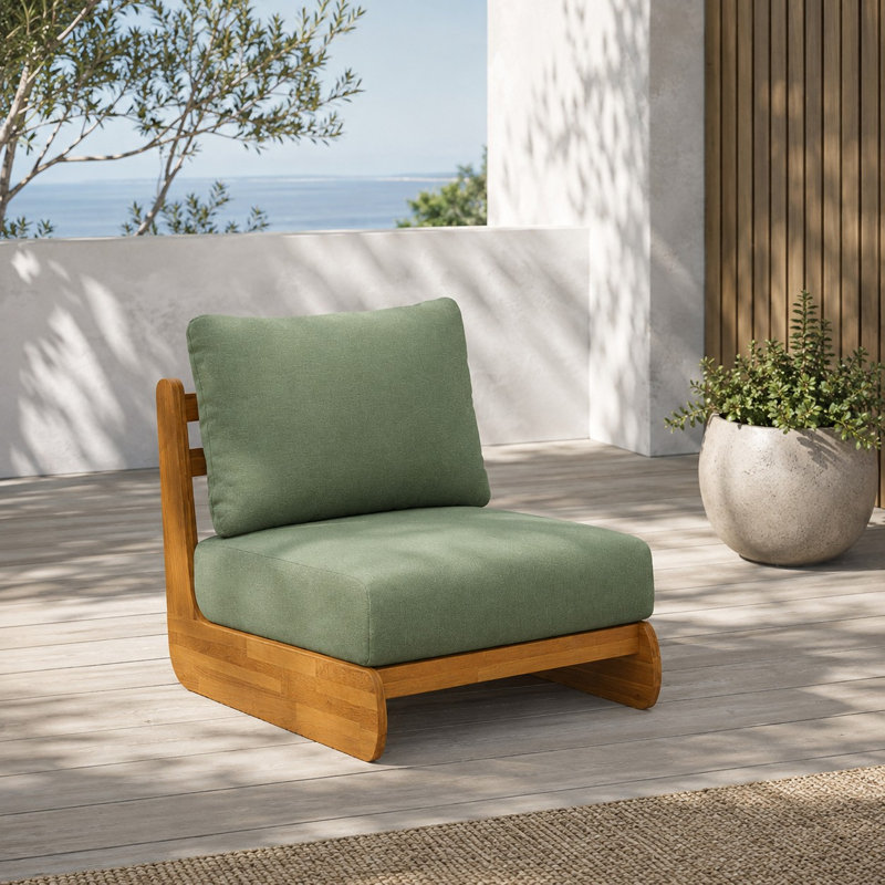 Fauteuil club Lazy, Brun - vert