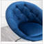 Fauteuil d'appoint pivotant en velours capitonné-162438746
