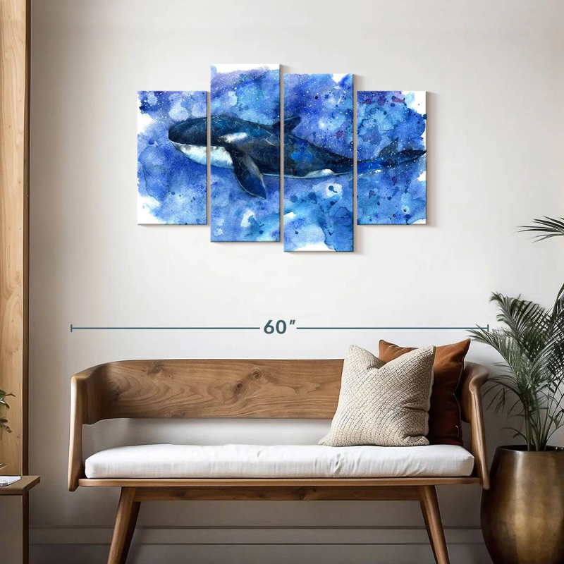 Blue Killer Whale, 27" H x 43" W