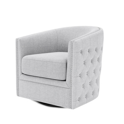 Tasniah Upholstered Swivel Club Chair