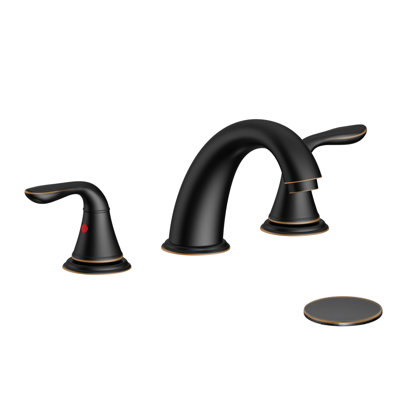 2-handle Bathroom Faucet with Drain Assembly