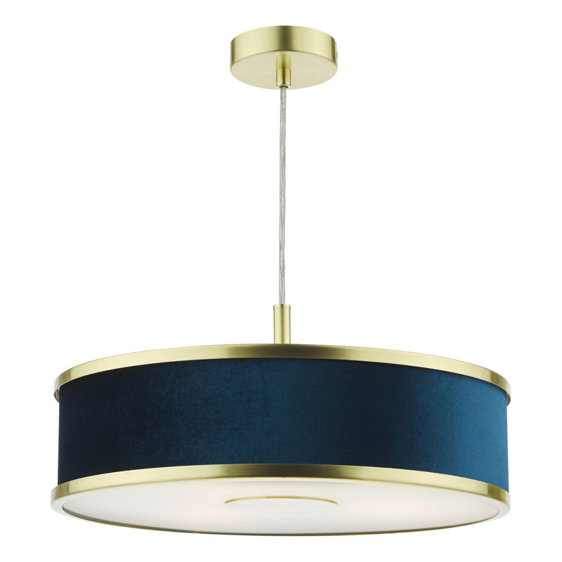 Avionne 3 - Light Pendant, Brushed Brass, Blue