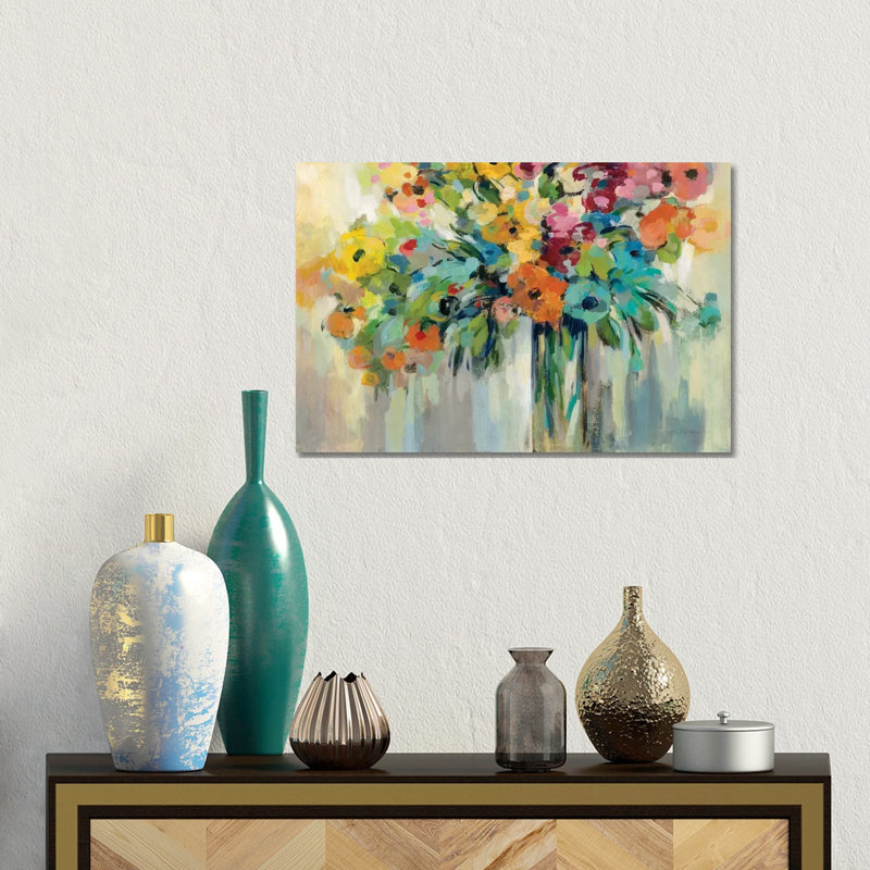 Nuage de fleurs par Silvia Vassileva - impression, H 12 po x l 18 po x P 1,5 po, Unframed, Pas de tapis