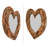 Mountain Studios Teak Heart Wall Mirror