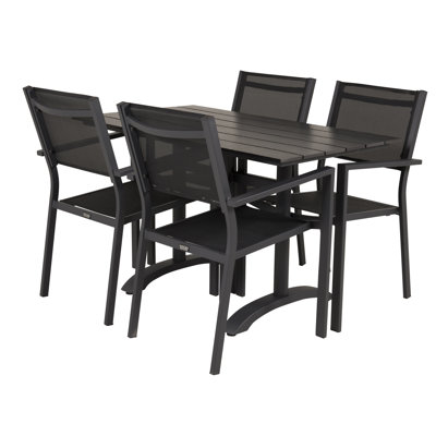 Devansh 4 - Person Patio Dining Set with Rectangular Table