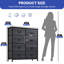8 Drawer Fabric Dresser with Wood Top and Steel Frame – Modern Storage Organizer for Bedroom, Closet, or Living Room