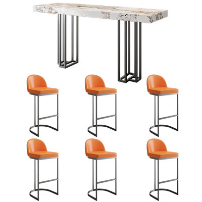 Leisure one simple bar table and chair