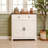 Compact Farmhouse Barn Door Storage Cabinet With Drawer-1829815372
