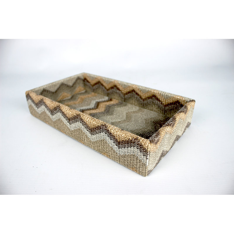 Conerly Polyester Tray, Brown, 4cm H x 25cm W x 14cm D