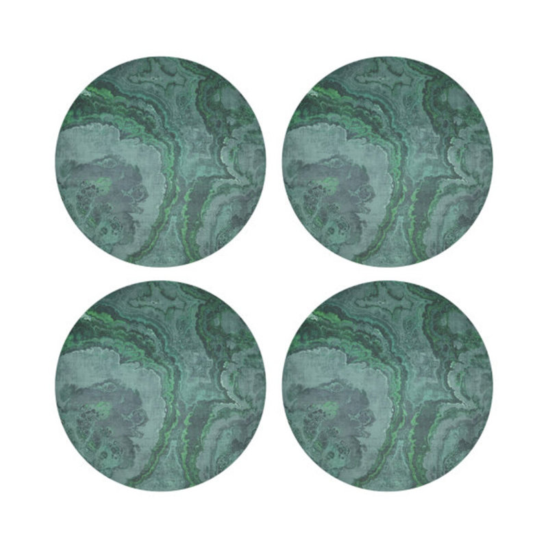Agate Sodlaite Pebble 16" Vinyl Placemat, Malachite