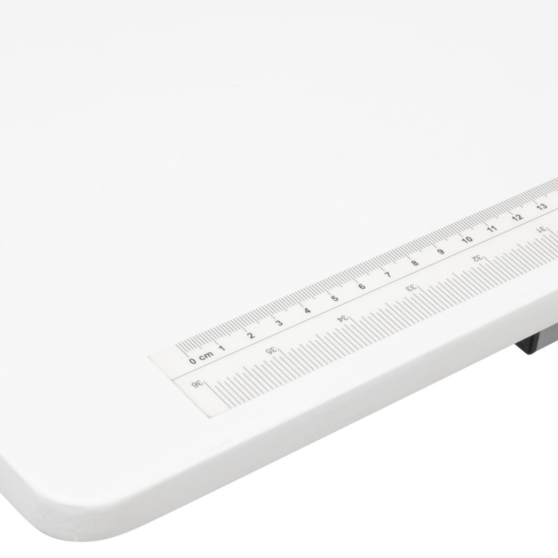 Rollaway II Silver and White Foldable Sewing Table with Laminate Top