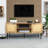 Elegant Sofa Table, Foyer Table, Console Table with 2  Doors and 2 Open Shelves