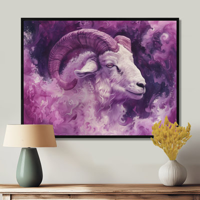 «Mauve et blanc» Astrologie Bélier ascendant II - Astronomie Bélier, art mural