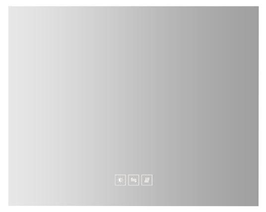 Miroir de salle de bain minimaliste à DEL avec éclairage à intensité variable et fonction antibuée