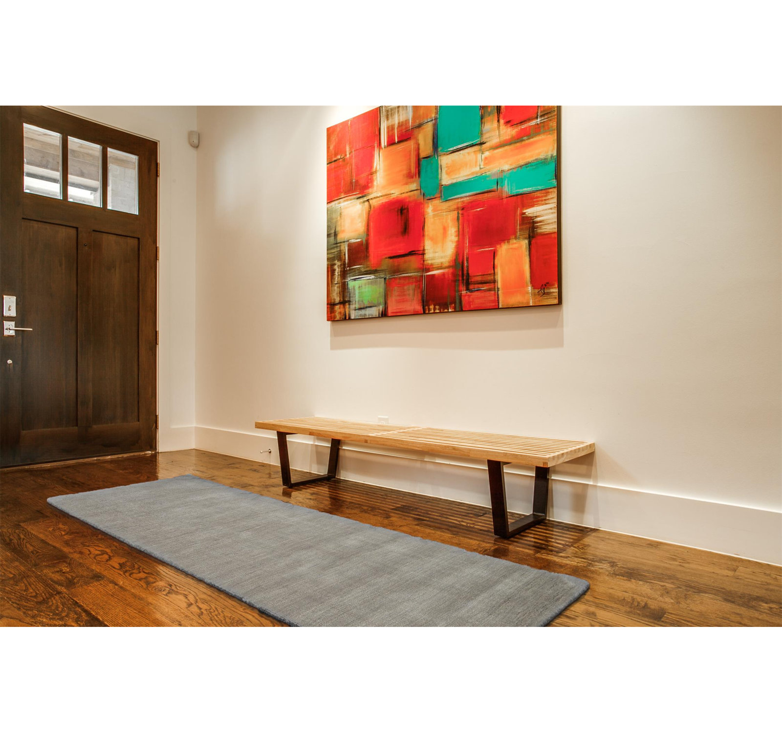Kaden Warm Gray Hand-Woven Wool Rug, Runner 2'6" x 8'