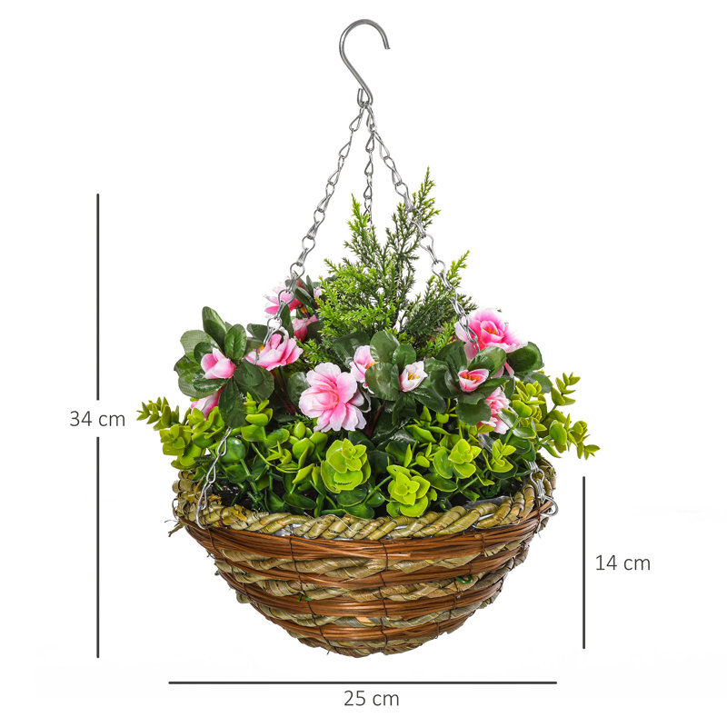 Lisianthus Hanging Basket Arrangement in Basket