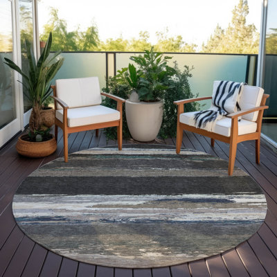 Tapis noir intérieur / extérieur Nomaria 