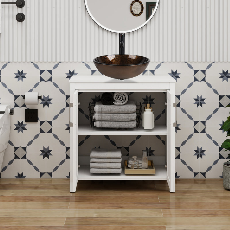 30" Free-Standing Modern Single Bathroom Vanity With Sink, White