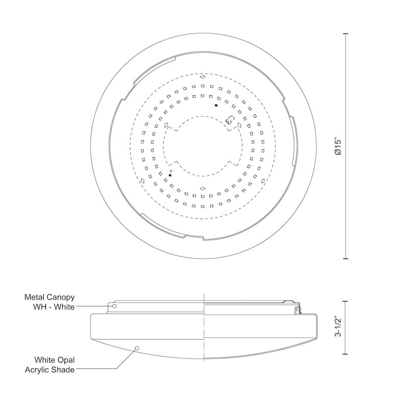 Collins 1 - Light LED Flush Mount