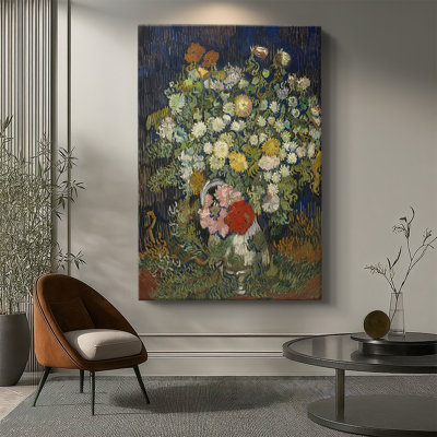 Bouquet de fleurs dans un vase - toile tendue par Vincent Van Gogh