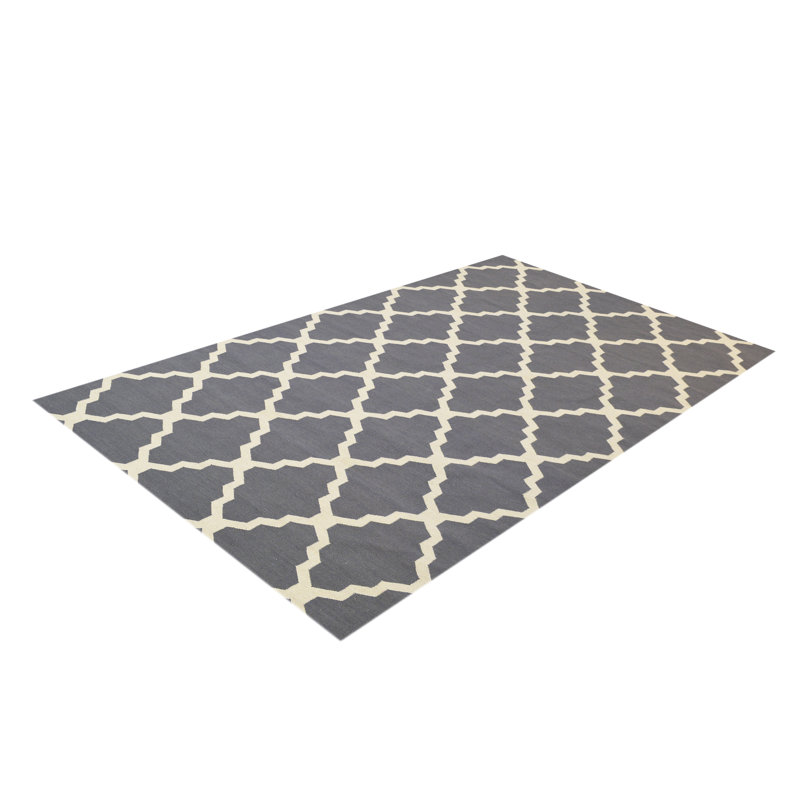 Jasmina Geometric Wool Hand Woven 160cm X 230cm Area Rug, Rectangle 140 x 200cm