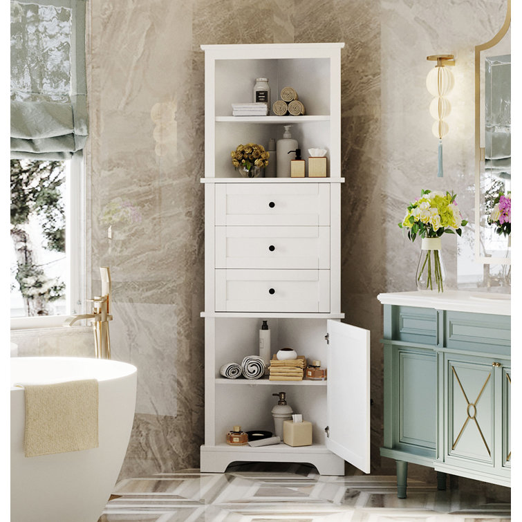 Wildon Home® Arkansas Tall Bathroom Cabinet, Freestanding Storage