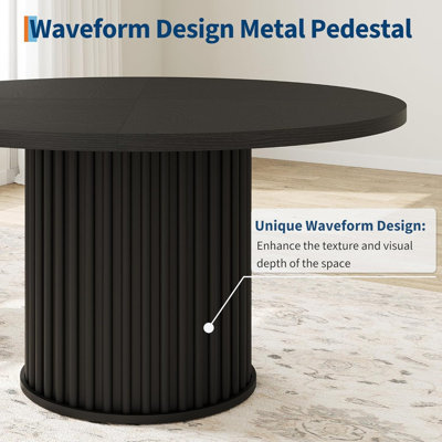 Round Metal Base Dining Table