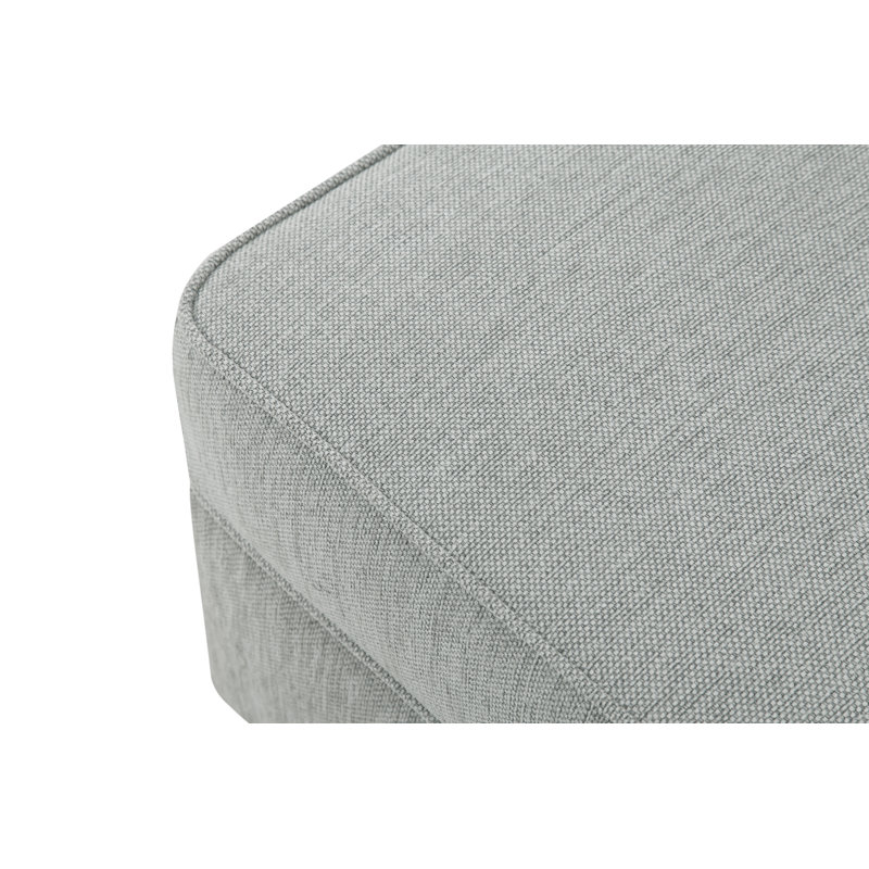 Willa / Alden Gliding Ottoman   , Light Gray Weave