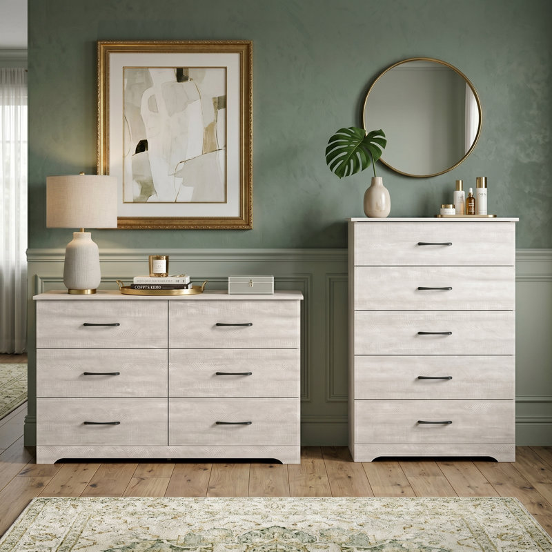 Ensemble de chambre à coucher 2 pièces Arkia, Chêne gris cendré