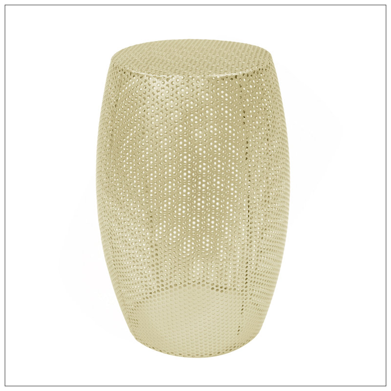 Round Metal Hollow Side Table