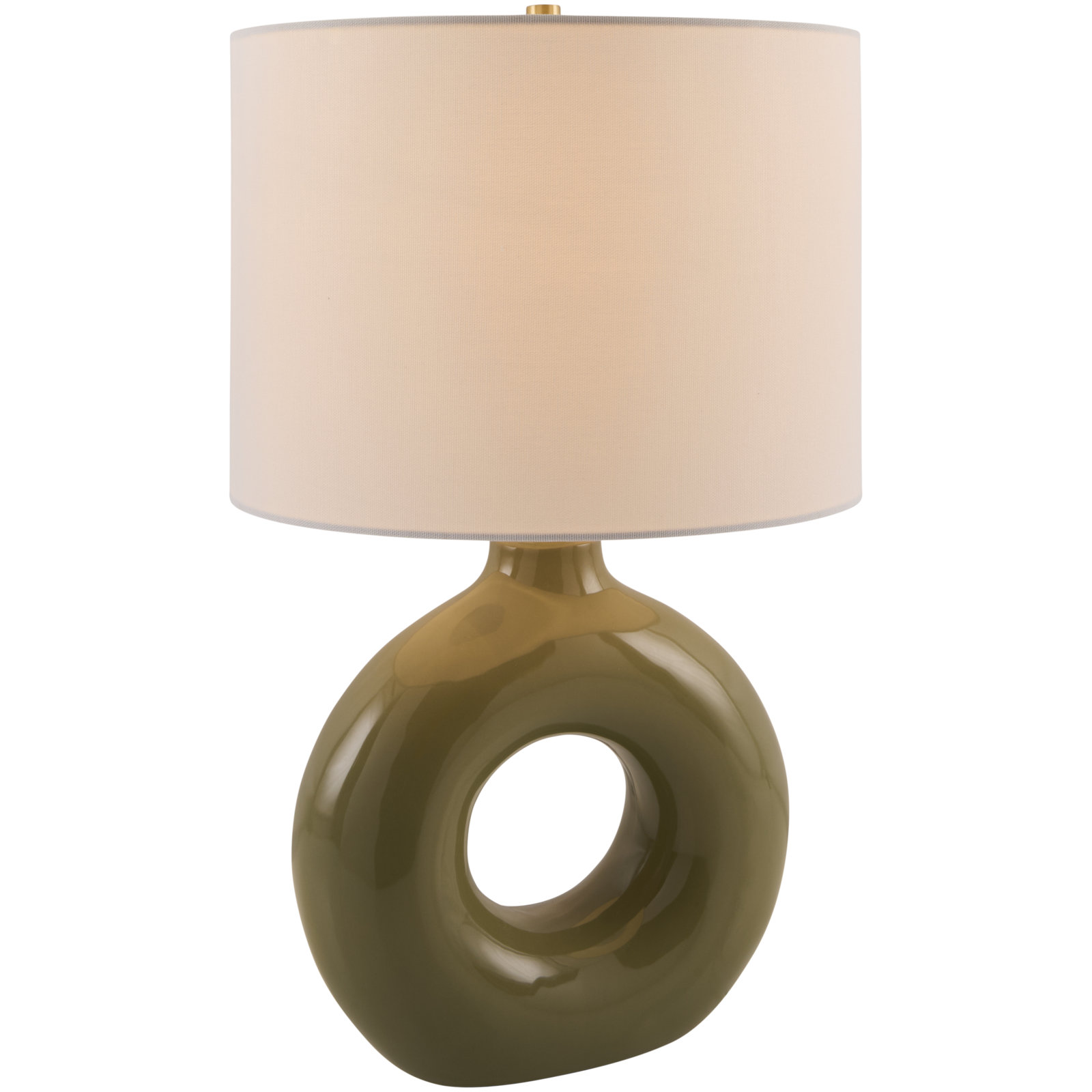 Roumel Ceramic Table Lamp, Green