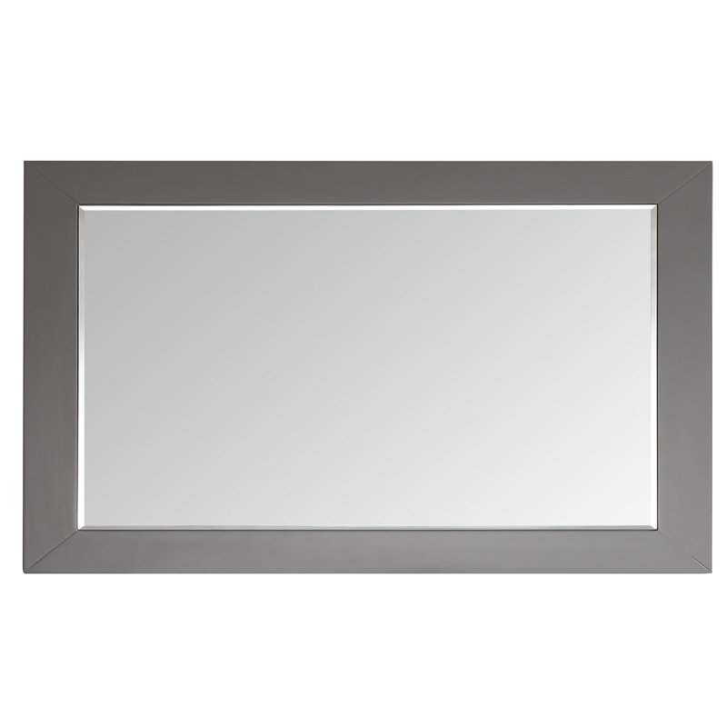 Miroir rectangulaire en bois gris 72 "x 30" Eviva Aberdeen