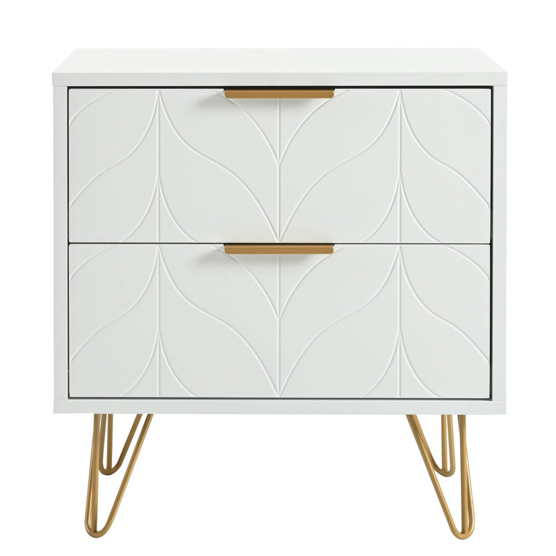 Beaverson 50cm W Manufactured Wood Bedside Table
