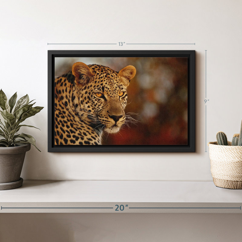 Animal "Impression sur toile de léopard", H 9 po x l 13 po