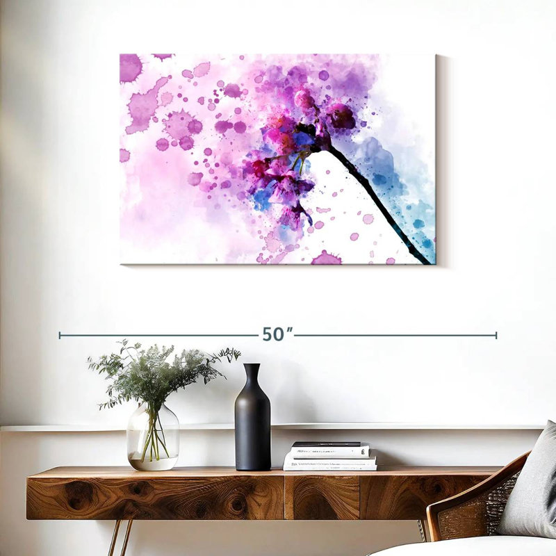 Harnek Cherry Blossom Abstract, 24" H x 36" W