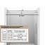 Porte de douche coulissante réversible simple sans cadre l 60 po x H 76 po avec fermeture en douceur-99356182