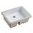 Topcraft Rectangular Undermount Ceramic Sink, White