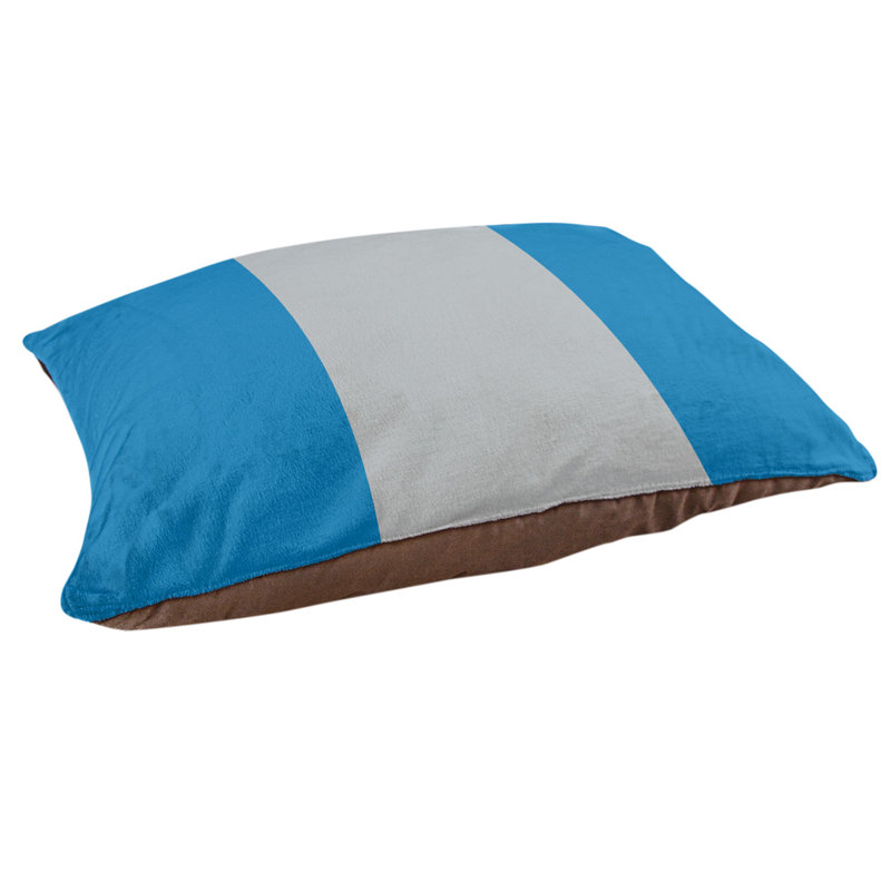 Oreiller Oklahoma, Très grand (l 50 po x P 40 po x H 7 po), Bleu / Argent