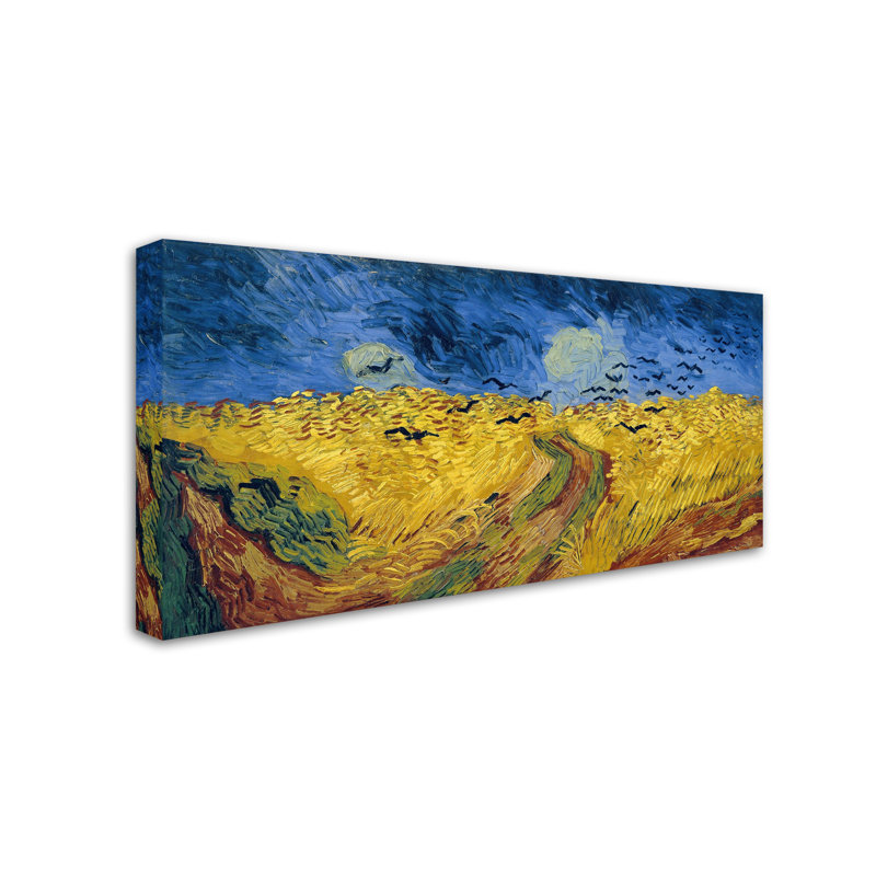 Mid-Century Painting Print, 10" H x 19" W