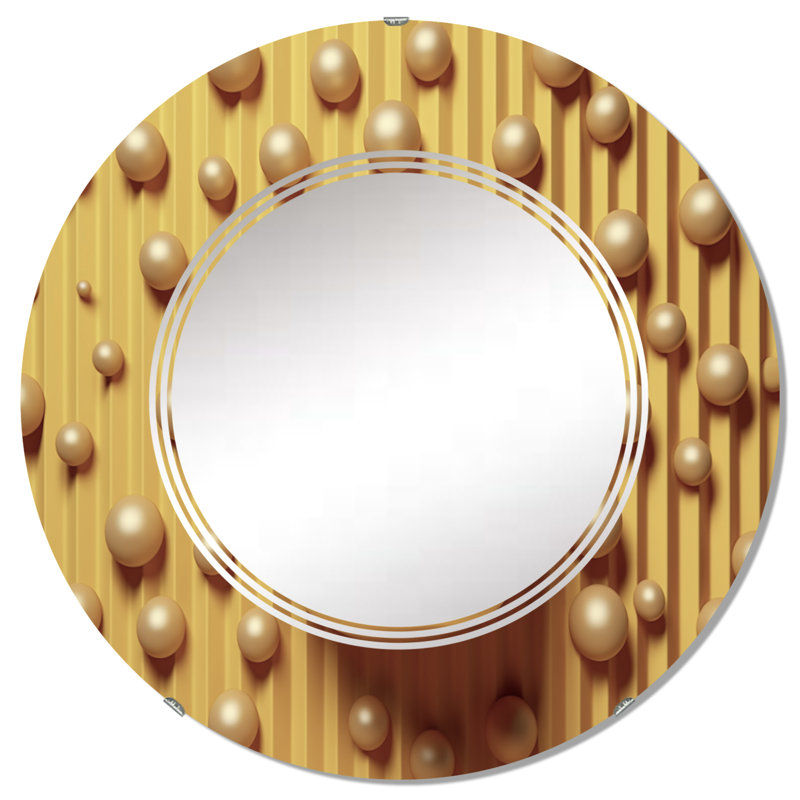 Fairuza - Miroir mural moderne rond, 32 po x 32 po