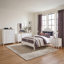 Ensemble de chambre à coucher 6 pièces Roundhill Furniture Avellune: grand lit à baldaquin avec 3 colonnes de hauteur interchangeables, commode, miroir, 2 tables de chevet et commode, finition blanche-132527685
