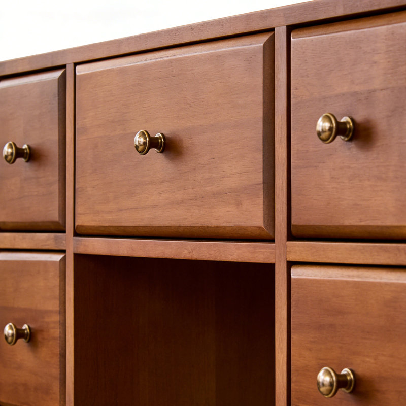 Commode d'appoint de style rétro moderne, Marron foncé